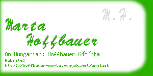 marta hoffbauer business card